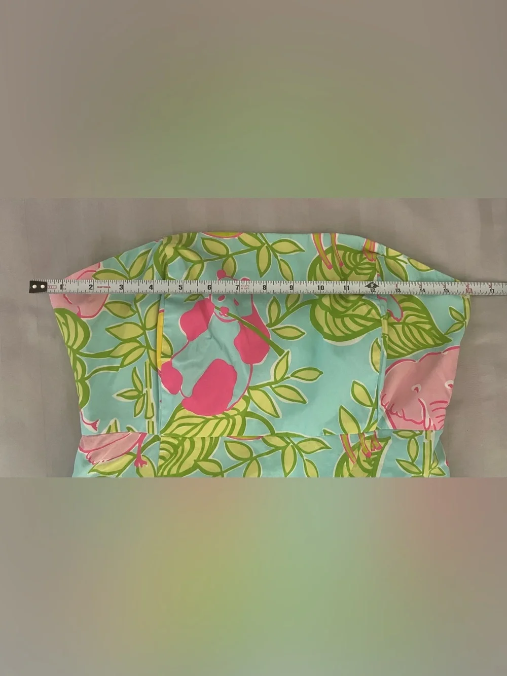 Lilly Pulitzer San Diego Zoo Print Strapless Sabrina Dress, size 10, NWOT - Picture 8 of 11